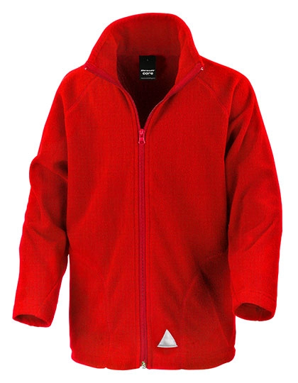 Junior Microfleece Jacket zum Besticken und Bedrucken in der Farbe Red mit Ihren Logo, Schriftzug oder Motiv.