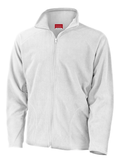 Micro Fleece Jacket zum Besticken und Bedrucken in der Farbe White mit Ihren Logo, Schriftzug oder Motiv.
