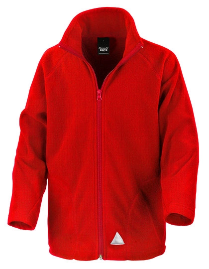 Youth Microfleece Jacket zum Besticken und Bedrucken in der Farbe Red mit Ihren Logo, Schriftzug oder Motiv.