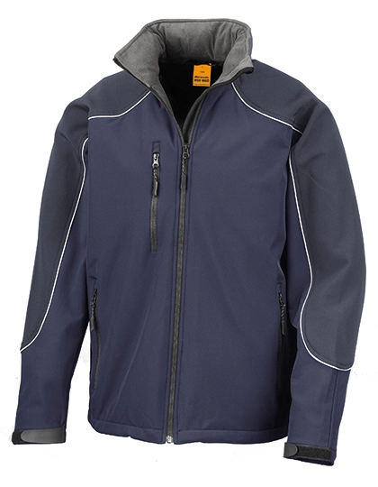 Hooded Soft Shell Jacket zum Besticken und Bedrucken in der Farbe Navy-Navy mit Ihren Logo, Schriftzug oder Motiv.