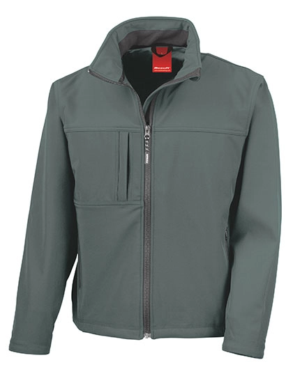 Classic Soft Shell Jacket zum Besticken und Bedrucken in der Farbe Grey mit Ihren Logo, Schriftzug oder Motiv.