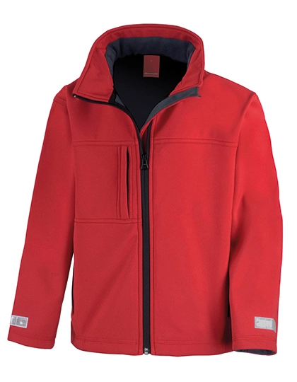 Youth Classic Soft Shell Jacket zum Besticken und Bedrucken in der Farbe Red mit Ihren Logo, Schriftzug oder Motiv.