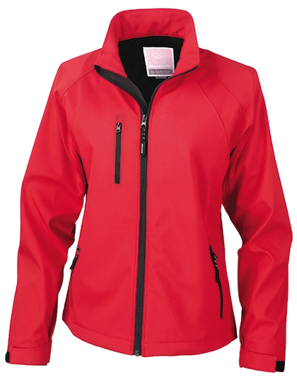 Women´s Base Layer Soft Shell Jacket zum Besticken und Bedrucken in der Farbe Red mit Ihren Logo, Schriftzug oder Motiv.