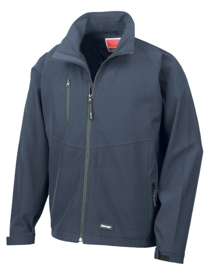 Men´s Base Layer Soft Shell Jacket zum Besticken und Bedrucken in der Farbe Navy mit Ihren Logo, Schriftzug oder Motiv.