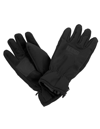 Tech Performance Sport Gloves zum Besticken und Bedrucken in der Farbe Black-Black mit Ihren Logo, Schriftzug oder Motiv.