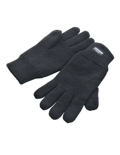 Classic Fully Lined Thinsulate™ Gloves zum Besticken und Bedrucken in der Farbe Charcoal Grey mit Ihren Logo, Schriftzug oder Motiv.