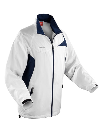 Micro-Lite Team Jacket zum Besticken und Bedrucken in der Farbe White-Navy mit Ihren Logo, Schriftzug oder Motiv.