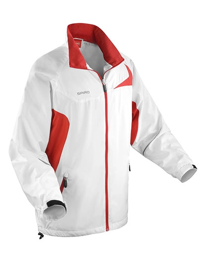 Micro-Lite Team Jacket zum Besticken und Bedrucken in der Farbe White-Red mit Ihren Logo, Schriftzug oder Motiv.