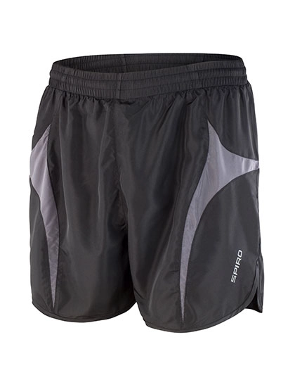Micro Lite Running Shorts zum Besticken und Bedrucken in der Farbe Black-Grey mit Ihren Logo, Schriftzug oder Motiv.