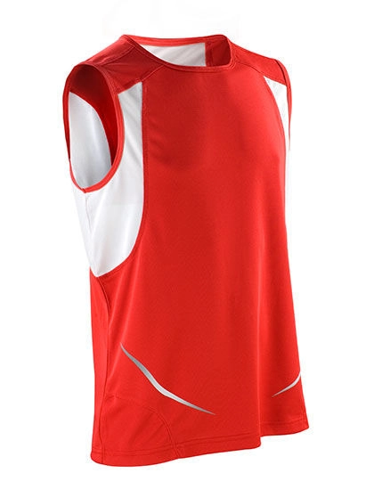 Sport Athletic Vest zum Besticken und Bedrucken in der Farbe Red-White mit Ihren Logo, Schriftzug oder Motiv.