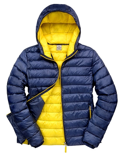 Men´s Snow Bird Hooded Jacket zum Besticken und Bedrucken in der Farbe Navy-Yellow mit Ihren Logo, Schriftzug oder Motiv.