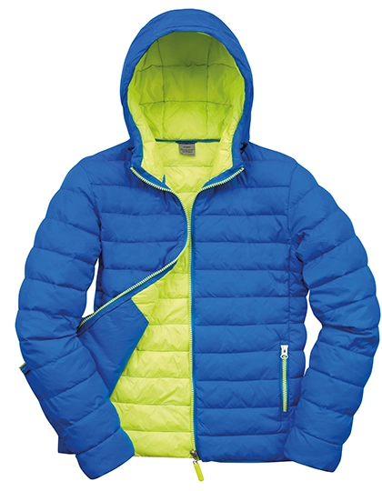 Men´s Snow Bird Hooded Jacket zum Besticken und Bedrucken in der Farbe Ocean Blue-Lime mit Ihren Logo, Schriftzug oder Motiv.
