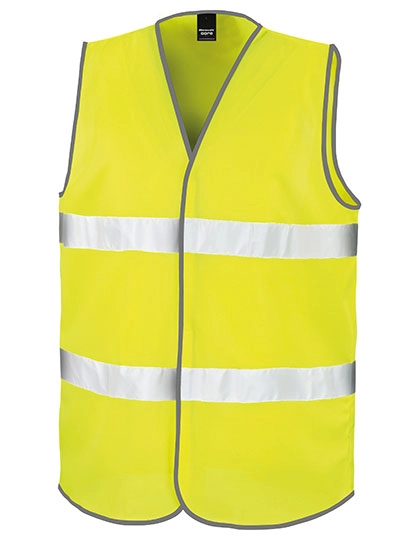 High Vis Vest zum Besticken und Bedrucken in der Farbe Fluorescent Yellow mit Ihren Logo, Schriftzug oder Motiv.