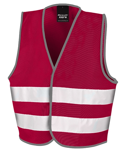 Junior Safety Vest zum Besticken und Bedrucken in der Farbe Burgundy mit Ihren Logo, Schriftzug oder Motiv.