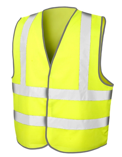 High Vis Motorway Vest zum Besticken und Bedrucken in der Farbe Fluorescent Yellow mit Ihren Logo, Schriftzug oder Motiv.
