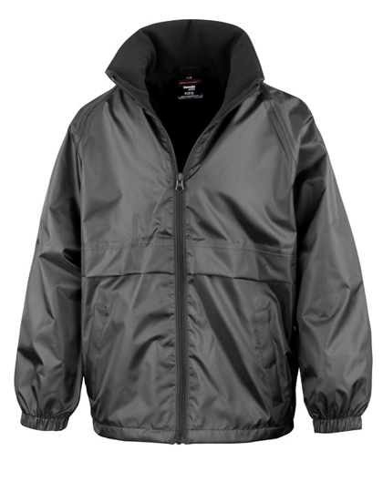 Junior Microfleece Lined Jacket zum Besticken und Bedrucken in der Farbe Black mit Ihren Logo, Schriftzug oder Motiv.