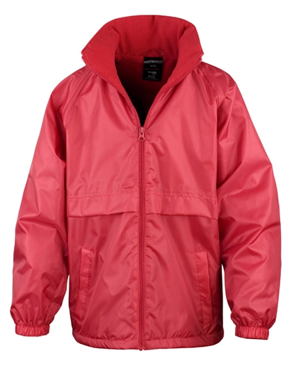 Junior Microfleece Lined Jacket zum Besticken und Bedrucken in der Farbe Red mit Ihren Logo, Schriftzug oder Motiv.