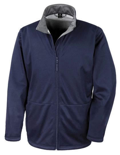 Softshell Jacket zum Besticken und Bedrucken in der Farbe Navy mit Ihren Logo, Schriftzug oder Motiv.