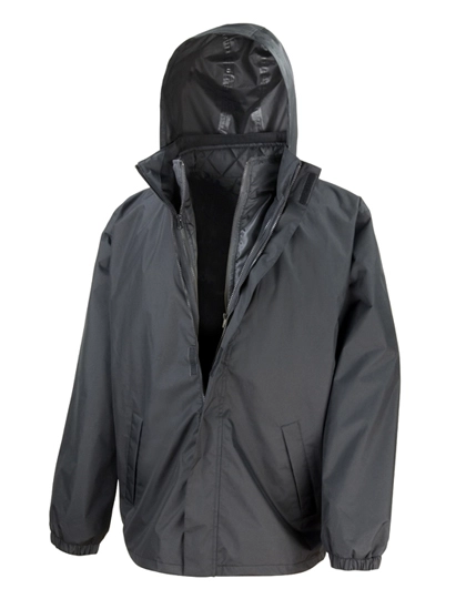 3-in-1 Jacket With Quilted Bodywarmer zum Besticken und Bedrucken in der Farbe Black mit Ihren Logo, Schriftzug oder Motiv.