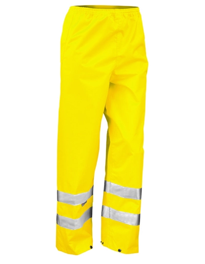 Safety High Vis Trouser zum Besticken und Bedrucken in der Farbe Fluorescent Yellow mit Ihren Logo, Schriftzug oder Motiv.