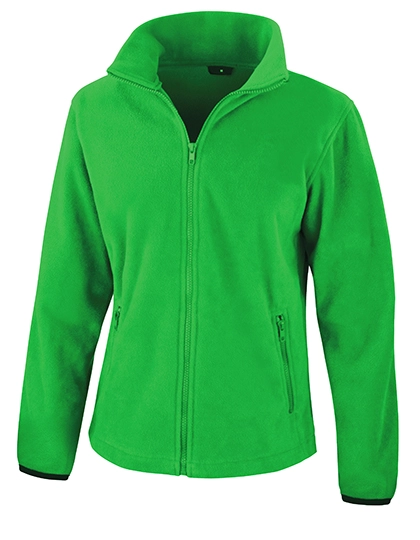 Women´s Fashion Fit Outdoor Fleece Jacket zum Besticken und Bedrucken in der Farbe Vivid Green mit Ihren Logo, Schriftzug oder Motiv.