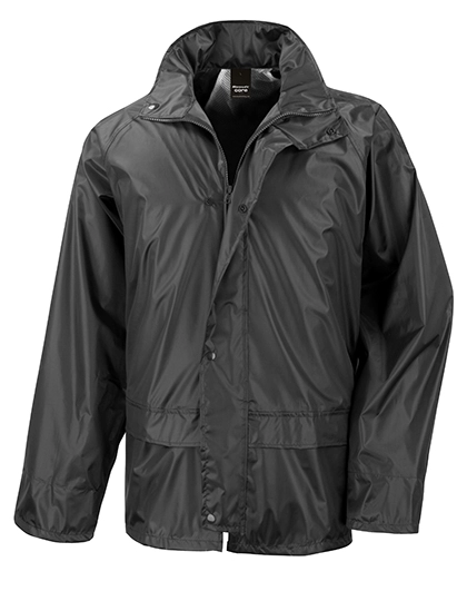 Rain Jacket zum Besticken und Bedrucken in der Farbe Black mit Ihren Logo, Schriftzug oder Motiv.