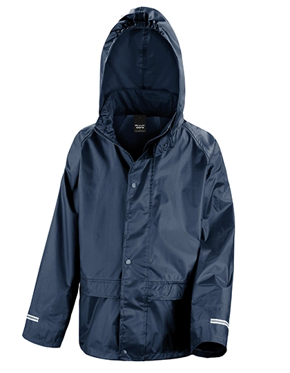 Junior Rain Jacket zum Besticken und Bedrucken in der Farbe Navy mit Ihren Logo, Schriftzug oder Motiv.