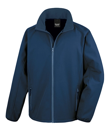 Printable Soft Shell Jacket zum Besticken und Bedrucken in der Farbe Navy-Navy mit Ihren Logo, Schriftzug oder Motiv.