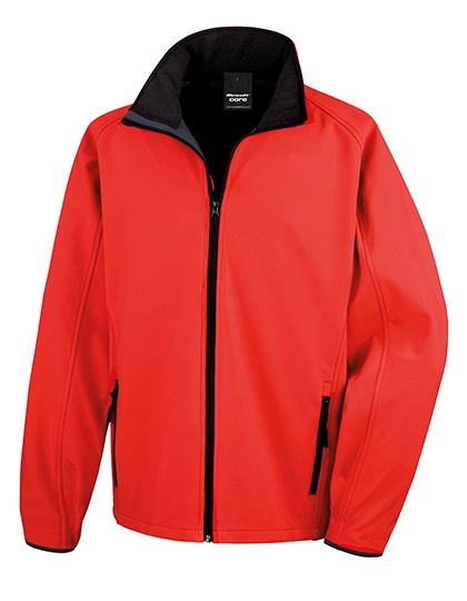 Printable Soft Shell Jacket zum Besticken und Bedrucken in der Farbe Red-Black mit Ihren Logo, Schriftzug oder Motiv.