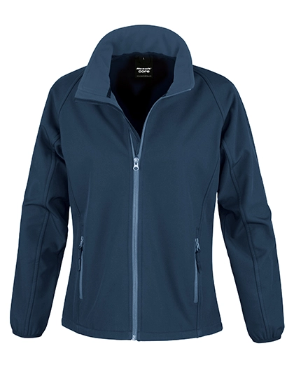 Women´s Printable Soft Shell Jacket zum Besticken und Bedrucken in der Farbe Navy-Navy mit Ihren Logo, Schriftzug oder Motiv.