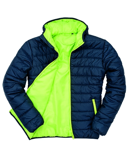 Soft Padded Jacket zum Besticken und Bedrucken in der Farbe Navy-Lime mit Ihren Logo, Schriftzug oder Motiv.