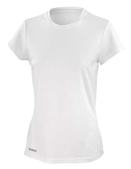 Women´s Quick Dry Shirt zum Besticken und Bedrucken in der Farbe White mit Ihren Logo, Schriftzug oder Motiv.