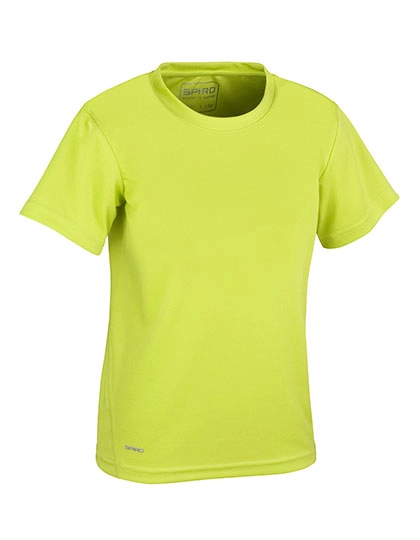 Junior Quick Dry T-Shirt zum Besticken und Bedrucken in der Farbe Lime mit Ihren Logo, Schriftzug oder Motiv.
