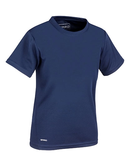 Junior Quick Dry T-Shirt zum Besticken und Bedrucken in der Farbe Navy mit Ihren Logo, Schriftzug oder Motiv.