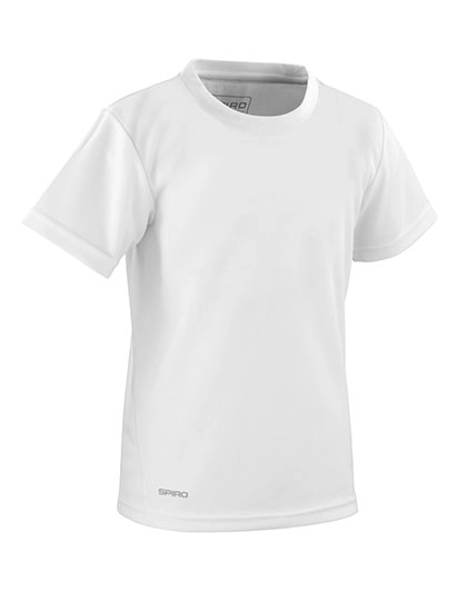 Junior Quick Dry T-Shirt zum Besticken und Bedrucken in der Farbe White mit Ihren Logo, Schriftzug oder Motiv.