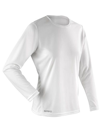 Women´s Quick Dry Shirt zum Besticken und Bedrucken in der Farbe White mit Ihren Logo, Schriftzug oder Motiv.