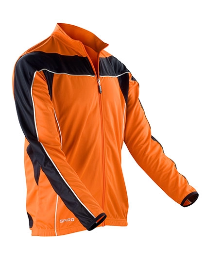 Men´s Bikewear Long Sleeve Performance Top zum Besticken und Bedrucken in der Farbe Neon Orange-Black mit Ihren Logo, Schriftzug oder Motiv.