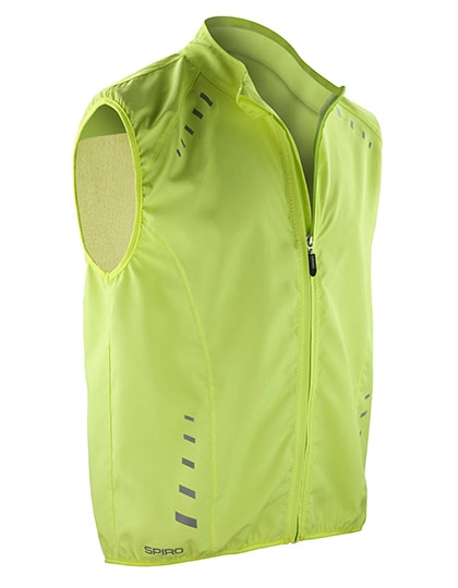 Bikewear Crosslite Gilet zum Besticken und Bedrucken in der Farbe Neon Lime mit Ihren Logo, Schriftzug oder Motiv.