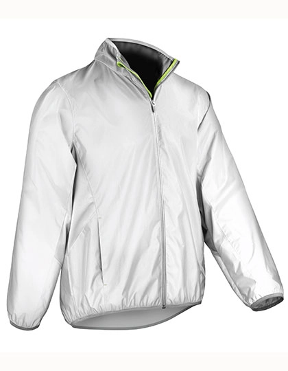 Luxe Reflectex Hi-Vis Jacket zum Besticken und Bedrucken in der Farbe Neon White mit Ihren Logo, Schriftzug oder Motiv.