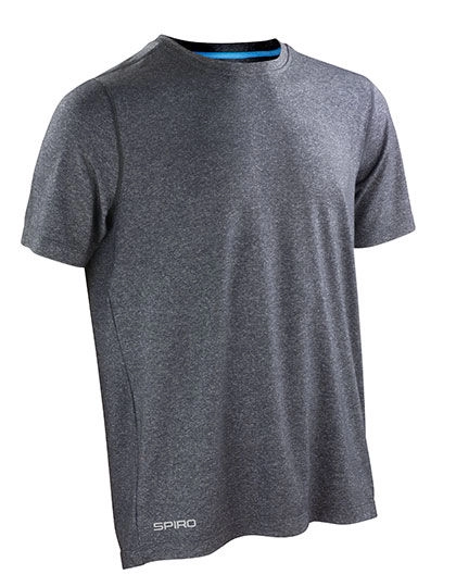 Men´s Fitness Shiny Marl T-Shirt zum Besticken und Bedrucken in der Farbe Phantom Grey-Ocean Blue mit Ihren Logo, Schriftzug oder Motiv.