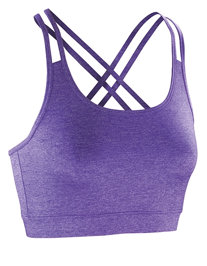 Women´s Fitness Crop Top zum Besticken und Bedrucken in der Farbe Lavender mit Ihren Logo, Schriftzug oder Motiv.