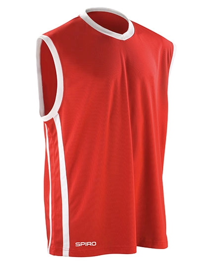 Men´s Basketball Quick Dry Top zum Besticken und Bedrucken in der Farbe Red-White mit Ihren Logo, Schriftzug oder Motiv.