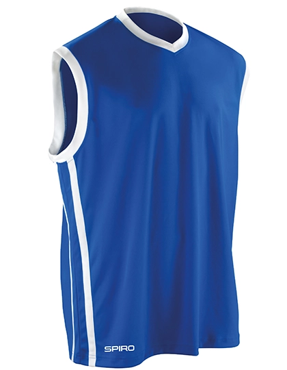 Men´s Basketball Quick Dry Top zum Besticken und Bedrucken in der Farbe Royal-White mit Ihren Logo, Schriftzug oder Motiv.