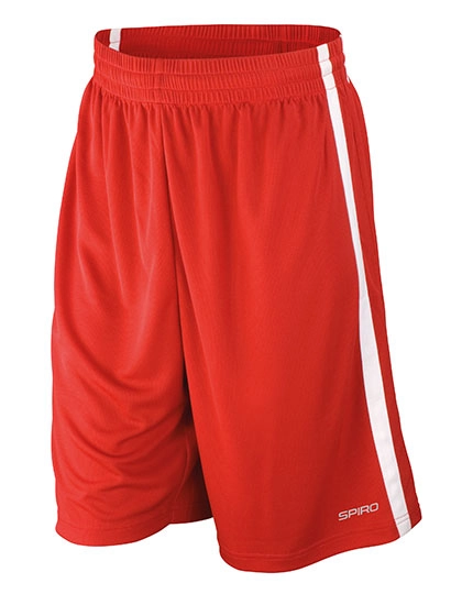 Men´s Basketball Quick Dry Short zum Besticken und Bedrucken in der Farbe Red-White mit Ihren Logo, Schriftzug oder Motiv.