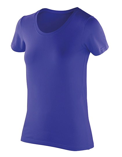 Women´s Impact Softex® T-Shirt zum Besticken und Bedrucken in der Farbe Sapphire mit Ihren Logo, Schriftzug oder Motiv.