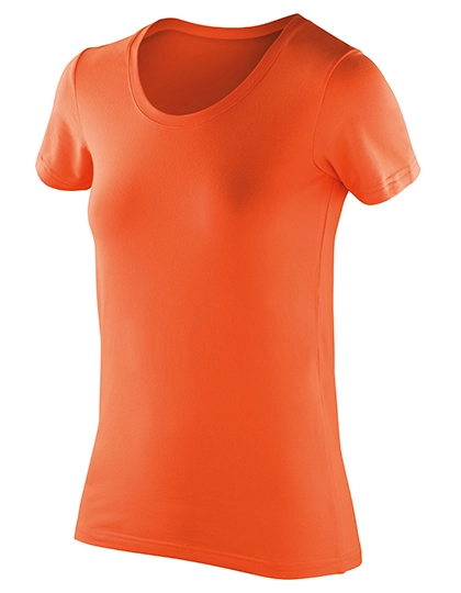 Women´s Impact Softex® T-Shirt zum Besticken und Bedrucken in der Farbe Tangerine mit Ihren Logo, Schriftzug oder Motiv.