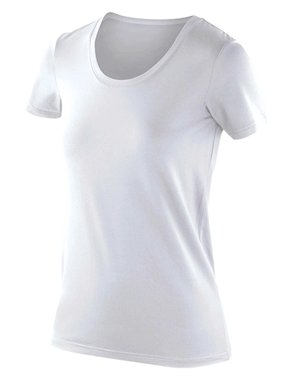 Women´s Impact Softex® T-Shirt zum Besticken und Bedrucken in der Farbe White mit Ihren Logo, Schriftzug oder Motiv.