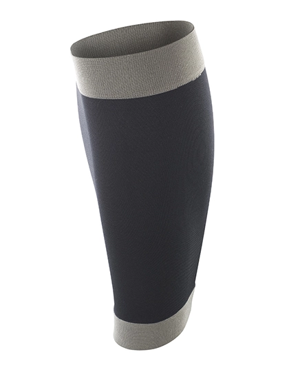 Compression Calf Sleeves (2 per pack) zum Besticken und Bedrucken in der Farbe Black-Grey mit Ihren Logo, Schriftzug oder Motiv.