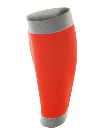 Compression Calf Sleeves (2 per pack) zum Besticken und Bedrucken in der Farbe Orange-Grey mit Ihren Logo, Schriftzug oder Motiv.