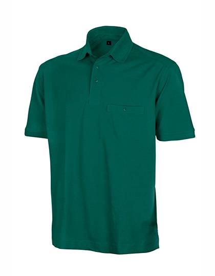 Apex Pocket Polo Shirt zum Besticken und Bedrucken in der Farbe Bottle Green mit Ihren Logo, Schriftzug oder Motiv.